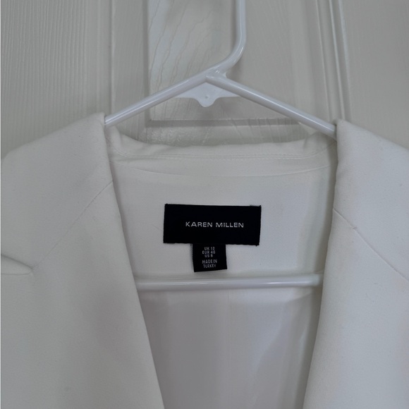 💥💥Clearance!!💥💥 Karen Millen Tailored Military White Blazer with Gold Buttons - Picture 11 of 15